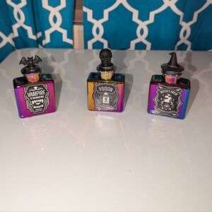 ❤️NEW 2024 Target Bullseye Set of 3 Mini Glass Potion Bottles Iridescent